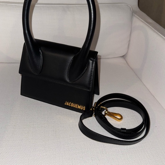 Jacquemus Black Mini Bag with Gold Accent - Picture 1 of 3